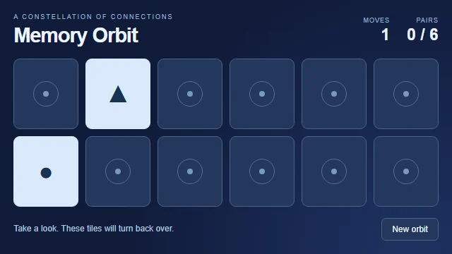 Memory Orbit game preview