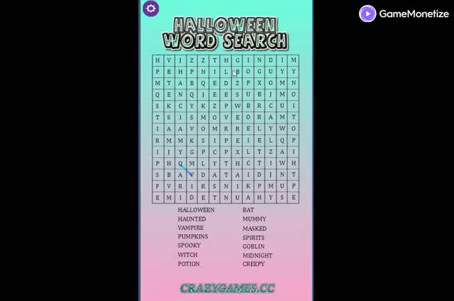Word Search HTML5 gameplay screenshot 1