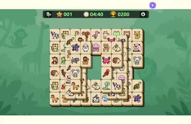 Critter Mahjong Solitaire gameplay screenshot 1