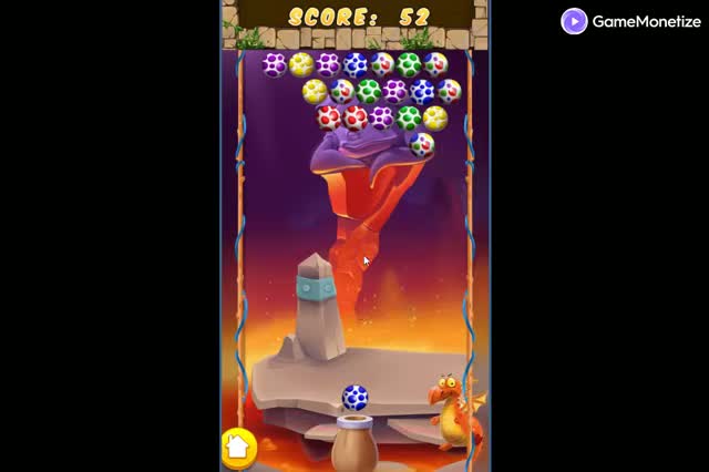 Dino Eggs Bubble Shooter gameplay screenshot 1
