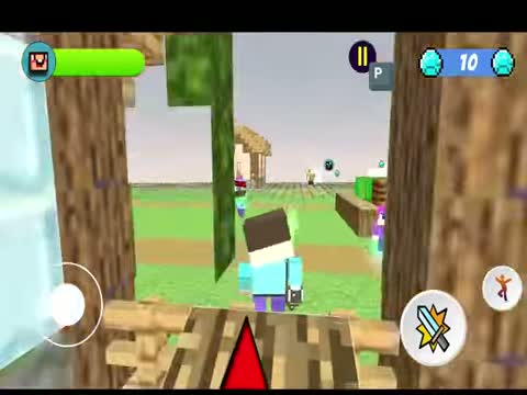 Noob save the village gameplay screenshot 1