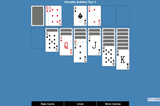 Klondike Solitaire Turn 3 gameplay screenshot 1