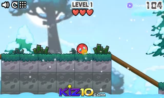 Red Ball Christmas Love gameplay screenshot 1