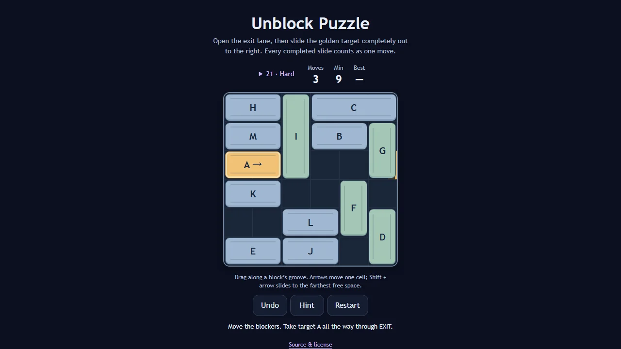 Unblock Puzzle gameplay screenshot 1
